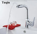 GobekUsa Brass Basin Faucet Swivel Spout Vanity Sink Mixer - Gold/Rose Gold/Chrome