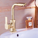 GobekUsa Brass Basin Faucet Swivel Spout Vanity Sink Mixer - Gold/Rose Gold/Chrome
