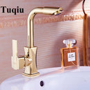 GobekUsa Brass Basin Faucet Swivel Spout Vanity Sink Mixer - Gold/Rose Gold/Chrome