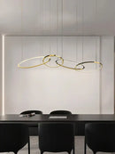 GobekUsa Gold Round Ceiling Chandelier - Elegant Dining Room Hanging Lamp