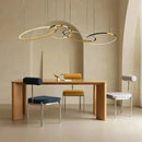 GobekUsa Gold Round Ceiling Chandelier - Elegant Dining Room Hanging Lamp