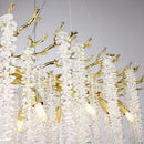 GobekUsa Gold Round Crystal Branches Chandelier