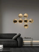 GobekUsa Gold Round LED Wall Lamps for Luxury Home Decor