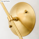 GobekUsa Modern Gold Round Wall Lamp Sconce with Opal Glass, Gooseneck Arm - Montreal Lighting