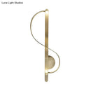 GobekUsa Modern Gold S-Shape LED Metal Wall Sconce for Corner Mounting