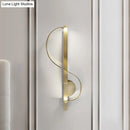 GobekUsa Modern Gold S-Shape LED Metal Wall Sconce for Corner Mounting