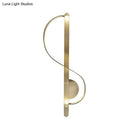 GobekUsa Modern Gold S-Shape LED Metal Wall Sconce for Corner Mounting