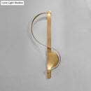 GobekUsa Modern Gold S-Shape LED Metal Wall Sconce for Corner Mounting