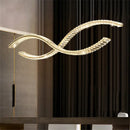 GobekUsa Crystal LED Pendant: Modern Minimalist Chandelier for Home Dining Living Room Decor