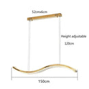 GobekUsa Crystal LED Pendant: Modern Minimalist Chandelier for Home Dining Living Room Decor