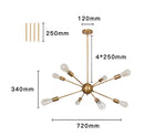 GobekUsa Gold Satellite Pendant LED Ceiling Lamp for Modern Living Room & Kitchen Decor