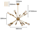 GobekUsa Gold Satellite Pendant LED Ceiling Lamp for Modern Living Room & Kitchen Decor