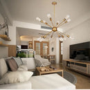 GobekUsa Gold Satellite Pendant LED Ceiling Lamp for Modern Living Room & Kitchen Decor