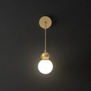 GobekUsa Modern Orb Wall Lamp with Milky Glass Shade - Elegant Gold Sconce Light