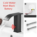 GobekUsa Gold Sensor Waterfall Basin Faucet Automatic Touchless Hot Cold Mixer Bathroom