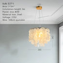 GobekUsa Gold Shell Chandelier Lanterns for Living Room, Restaurant, and Bedroom