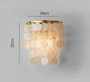 GobekUsa Gold Shell Chandelier Lanterns for Living Room, Restaurant, and Bedroom