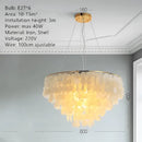 GobekUsa Gold Shell Chandelier Lanterns for Living Room, Restaurant, and Bedroom
