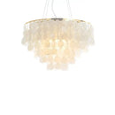 GobekUsa Gold Shell Chandelier Lanterns for Living Room, Restaurant, and Bedroom