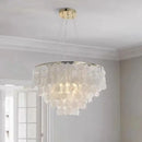 GobekUsa Gold Shell Chandelier Lanterns for Living Room, Restaurant, and Bedroom