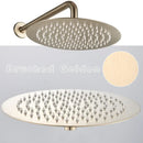 GobekUsa Gold Shower Faucet with Rainfall Head and Hand Sprayer - Wall Mount Mixer Set