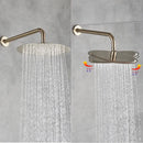 GobekUsa Gold Shower Faucet with Rainfall Head and Hand Sprayer - Wall Mount Mixer Set