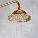 GobekUsa Gold Shower Faucet Set with 8" Rainfall Shower Head and Hand Shower