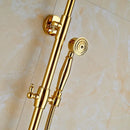 GobekUsa Golden Shower Mixer Taps with 8" Rainfall Shower Head and Handshower