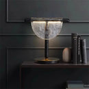GobekUsa Amber Glass Table Lamp: Nordic Minimalist LED Nightstand Decor