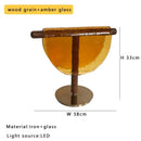 GobekUsa Amber Glass Table Lamp: Nordic Minimalist LED Nightstand Decor