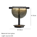 GobekUsa Amber Glass Table Lamp: Nordic Minimalist LED Nightstand Decor