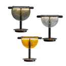 GobekUsa Amber Glass Table Lamp: Nordic Minimalist LED Nightstand Decor