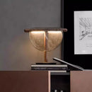 GobekUsa Amber Glass Table Lamp: Nordic Minimalist LED Nightstand Decor