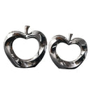 GobekUsa Golden Apple Sculpture: Ceramic Cut-out Artificial Fruit for Fortunate Home Decor