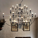 GobekUsa 2097 Gold Silver Chandelier 50 Heads Pendant Lights for Living Room decor