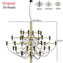 GobekUsa 2097 Gold Silver Chandelier 50 Heads Pendant Lights for Living Room decor