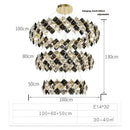 GobekUsa Crystal Dimmable LED Chandelier in Gold and Silver Finishes