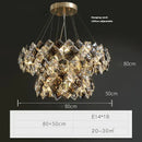 GobekUsa Crystal Dimmable LED Chandelier in Gold and Silver Finishes