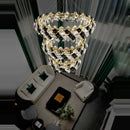 GobekUsa Crystal Dimmable LED Chandelier in Gold and Silver Finishes