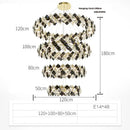 GobekUsa Crystal Dimmable LED Chandelier in Gold and Silver Finishes