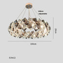 GobekUsa Crystal Dimmable LED Chandelier in Gold and Silver Finishes
