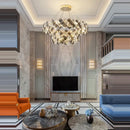 GobekUsa Crystal Dimmable LED Chandelier in Gold and Silver Finishes