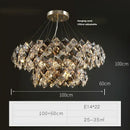 GobekUsa Crystal Dimmable LED Chandelier in Gold and Silver Finishes
