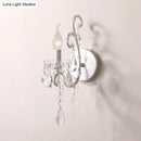 GobekUsa Modern Wall Mount Metal Candelabra Sconce Light with Crystal Drop (Silver/Gold)