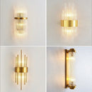 GobekUsa Crystal Wall Lamp: Elegant Golden LED Sconce for Bedroom, Living Room & Bathroom