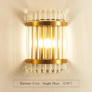 GobekUsa Crystal Wall Lamp: Elegant Golden LED Sconce for Bedroom, Living Room & Bathroom