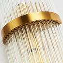 GobekUsa Crystal Wall Lamp: Elegant Golden LED Sconce for Bedroom, Living Room & Bathroom