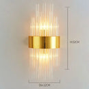 GobekUsa Crystal Wall Lamp: Elegant Golden LED Sconce for Bedroom, Living Room & Bathroom