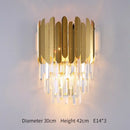 GobekUsa Crystal Wall Lamp: Elegant Golden LED Sconce for Bedroom, Living Room & Bathroom