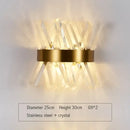 GobekUsa Crystal Wall Lamp: Elegant Golden LED Sconce for Bedroom, Living Room & Bathroom